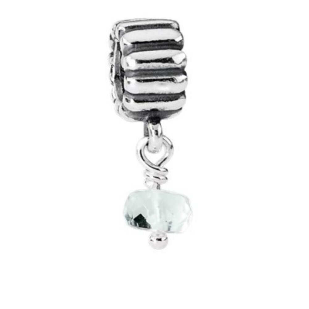 Pandora March Aquamarine Birthstone Dangle Charm